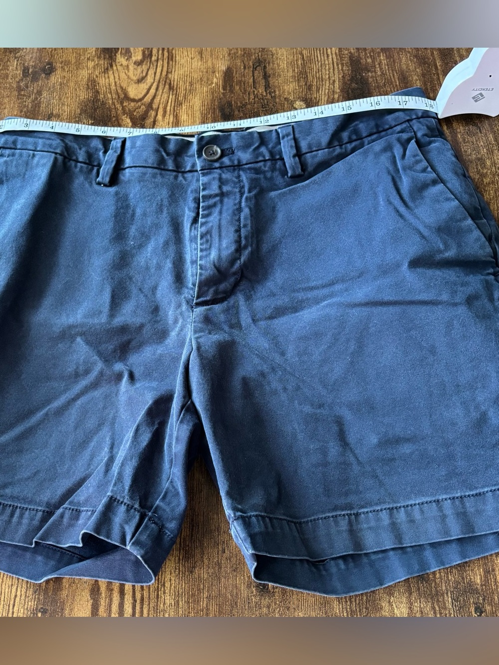 Banana Republic Navy Flat Front Cotton Shorts